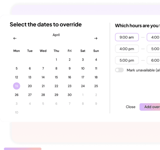 Availability override